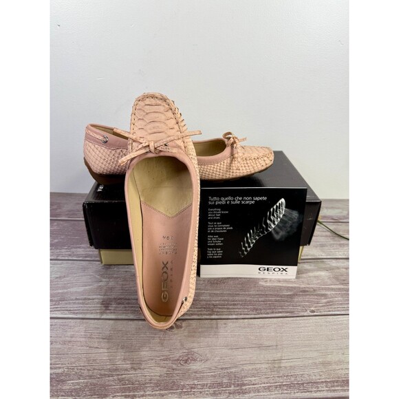 NWT GEOX Respira Women’s Pink Python Leather Loafers Sze 9.5  $120 - Picture 8 of 17
